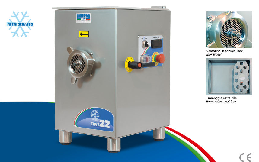 Meat grinder 32 IFM Srl. Italian food machinery production capacity 600kg grate diameter 98mm refrigerated